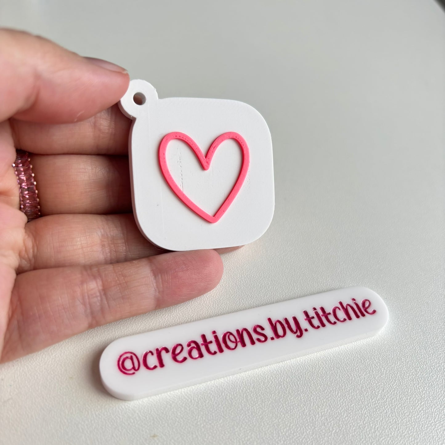 NFC Electronic Business Card Tags - Square Heart