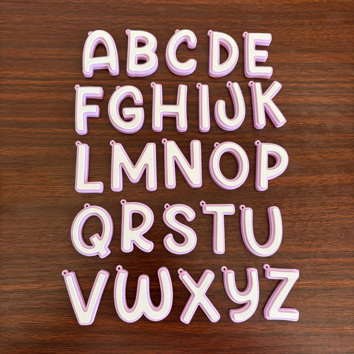 Letter Initial Keychain - Pastel Purple