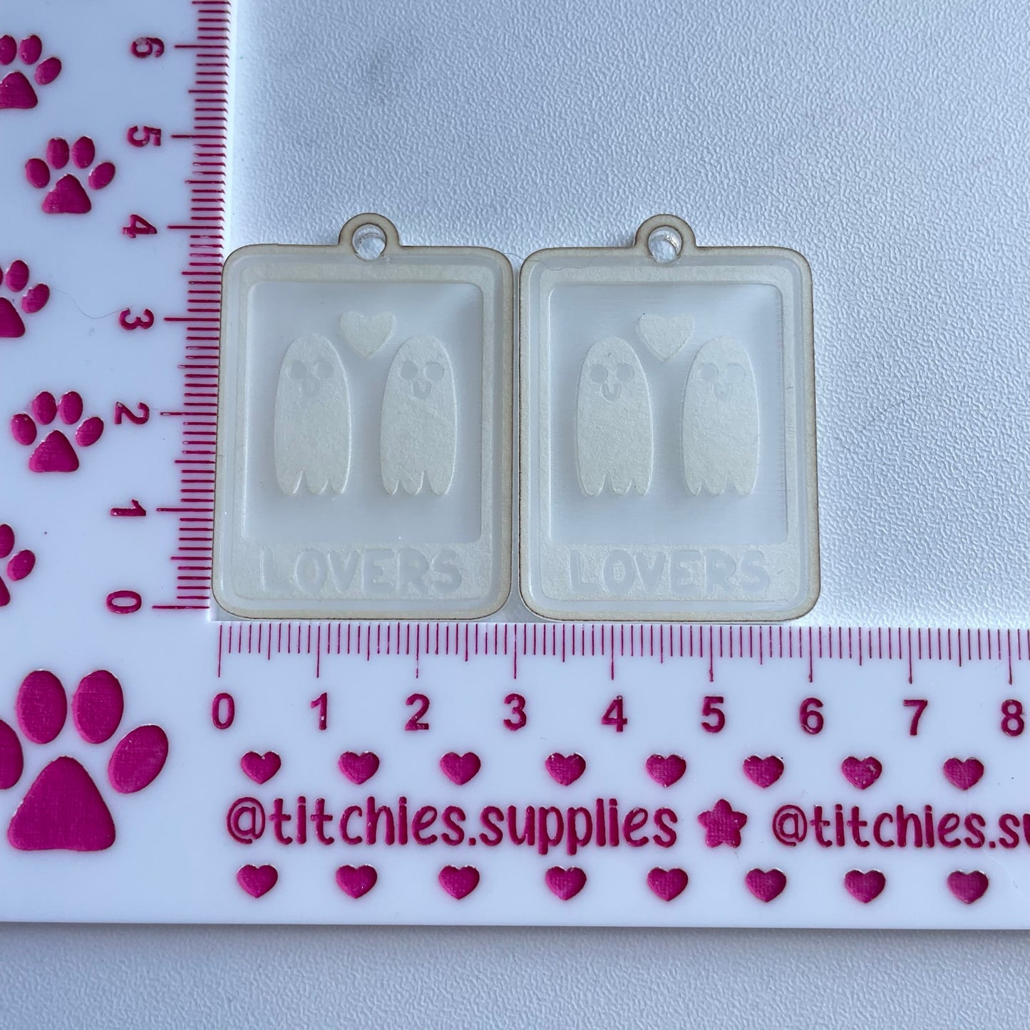 Tarot Earring Mould - Lovers Ghosts
