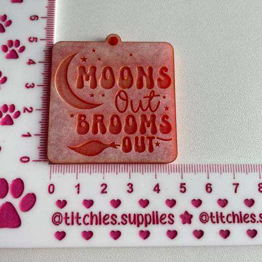 Moons Out, Brooms Out Keyring Mould, 5mm Thick