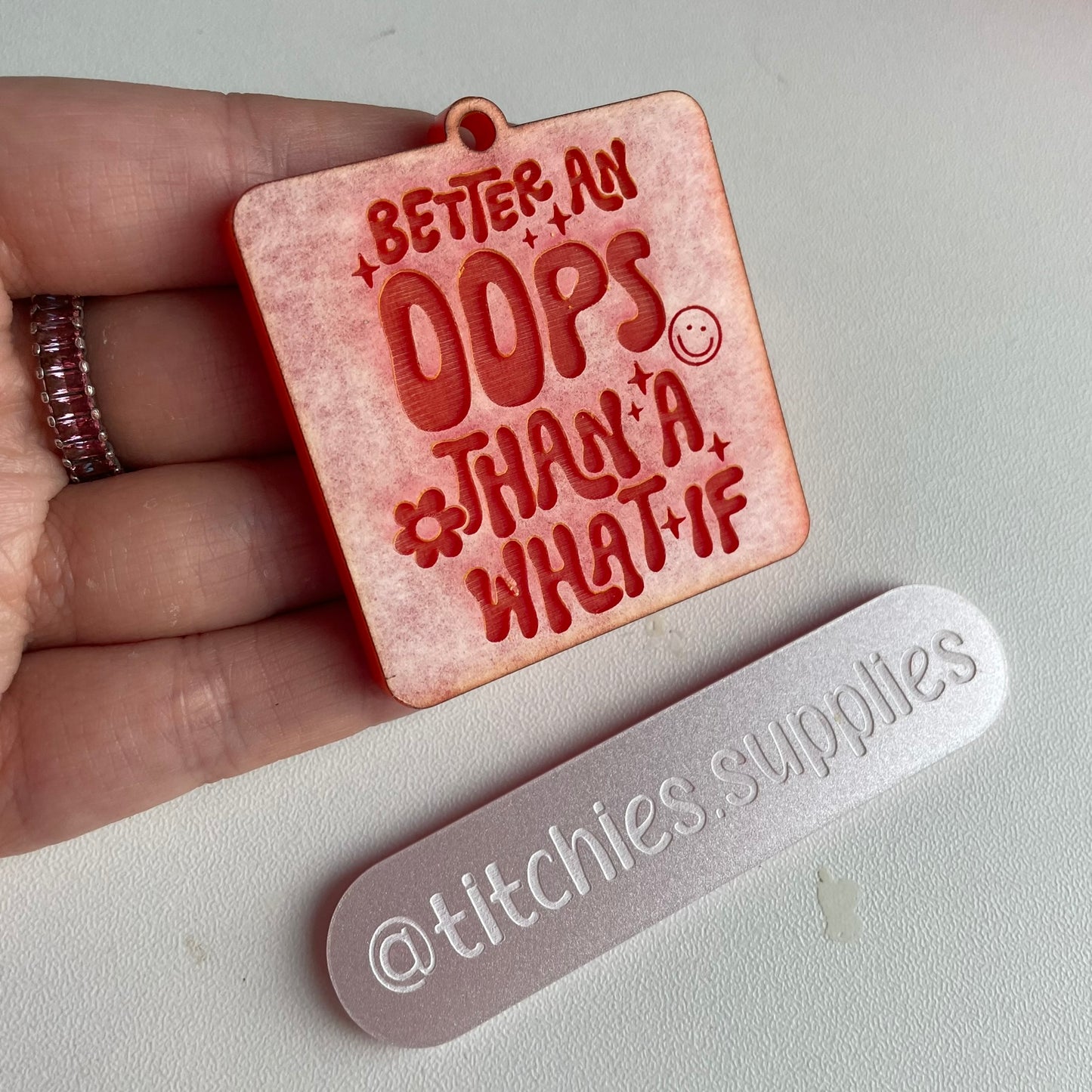 Better an OOPS Keyring Mould, 5mm Thick
