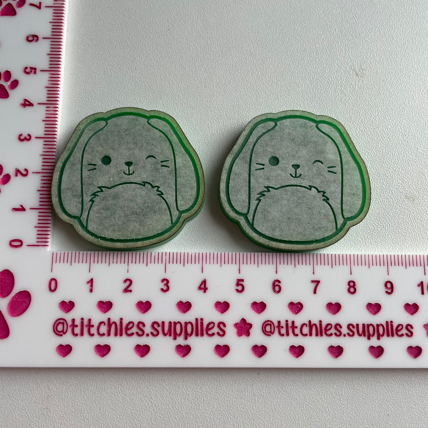 Squish Bunny Earring Mould, 5mm Thick