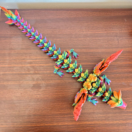 Fidget Winged Crystal Dragon - Rainbow