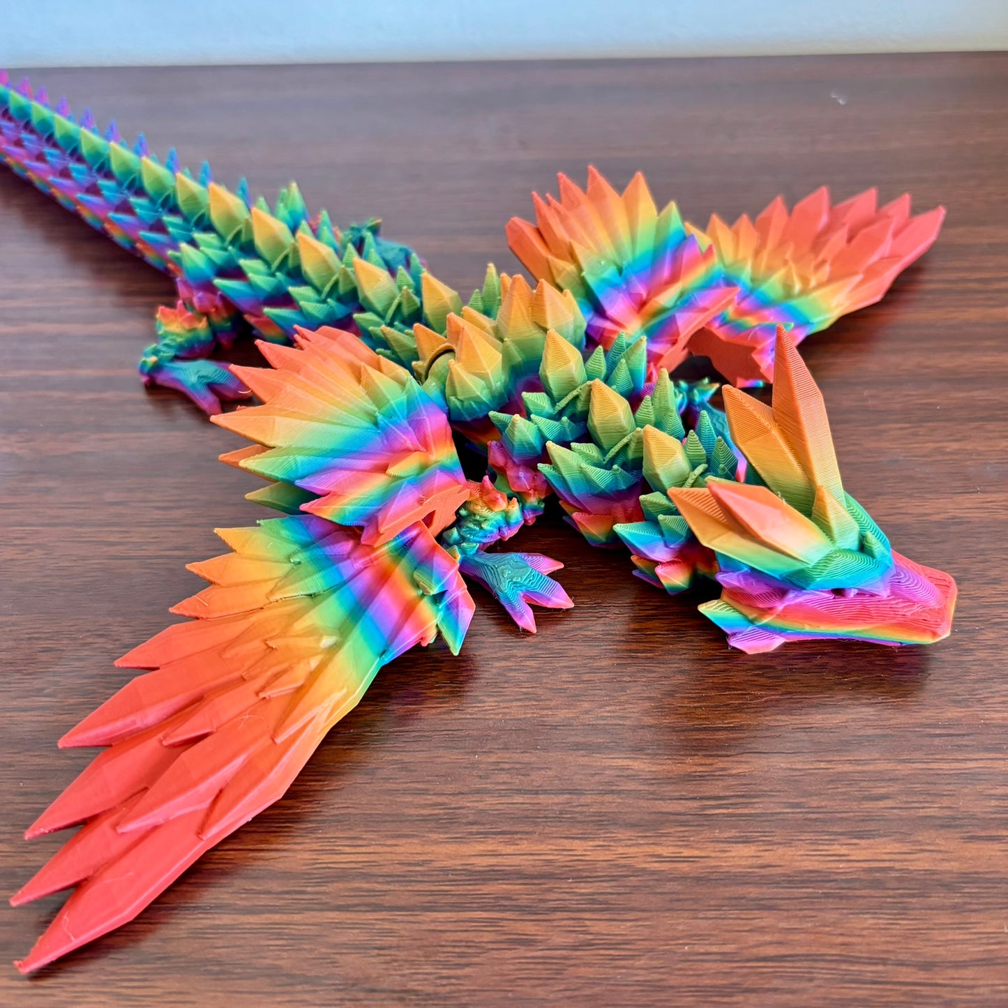 Fidget Winged Crystal Dragon - Rainbow