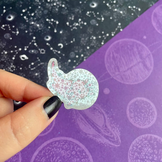 Star Holographic Axolotl Space Sticker