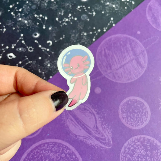 Ultra Glossy Axolotl Space Sticker