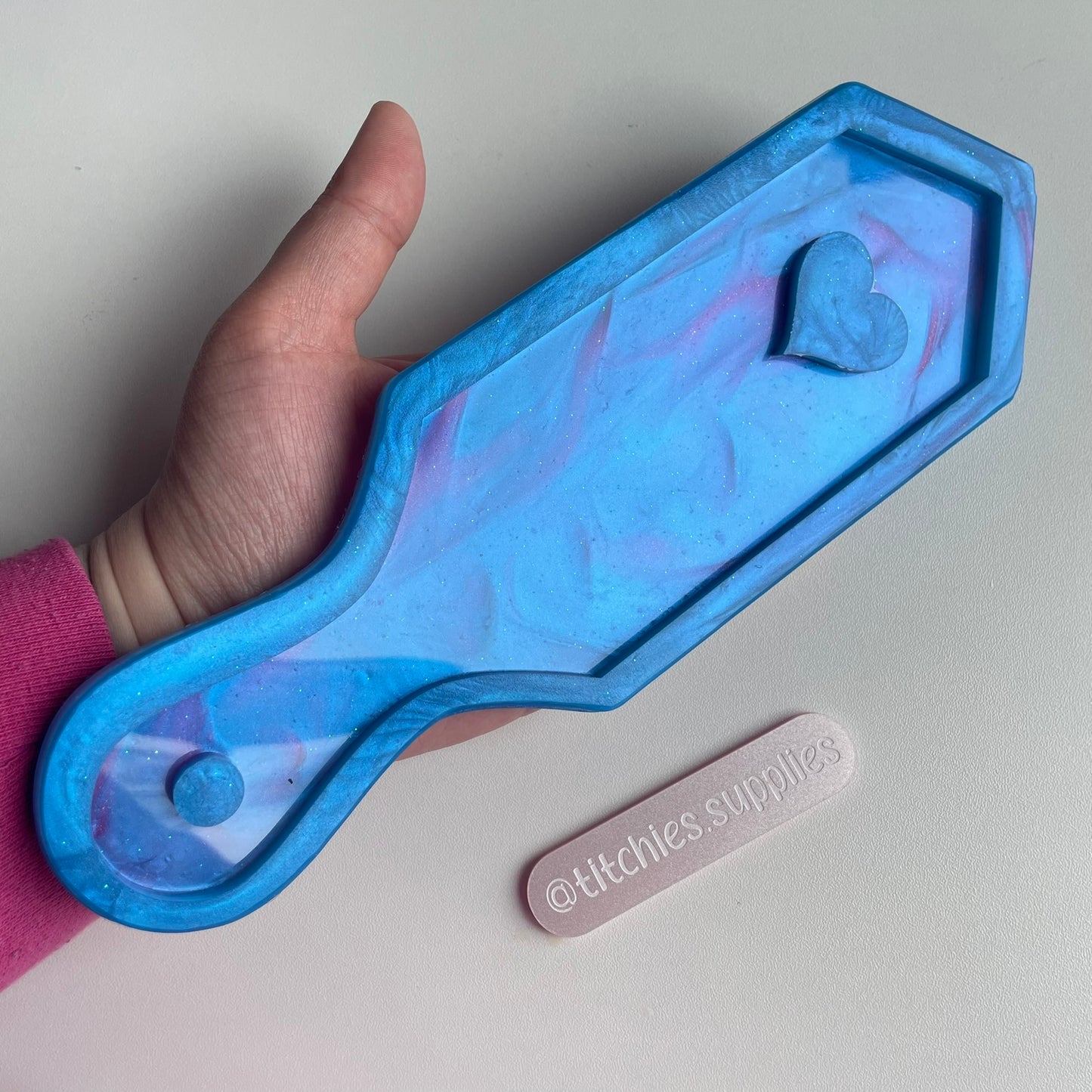 Large Single Heart Paddle Mould