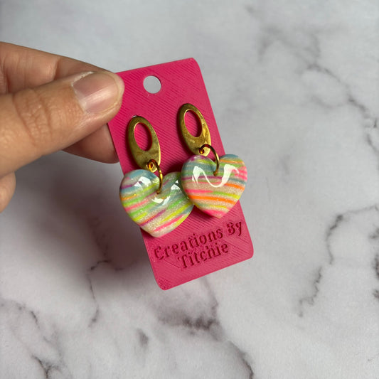 Heart Clay Earrings
