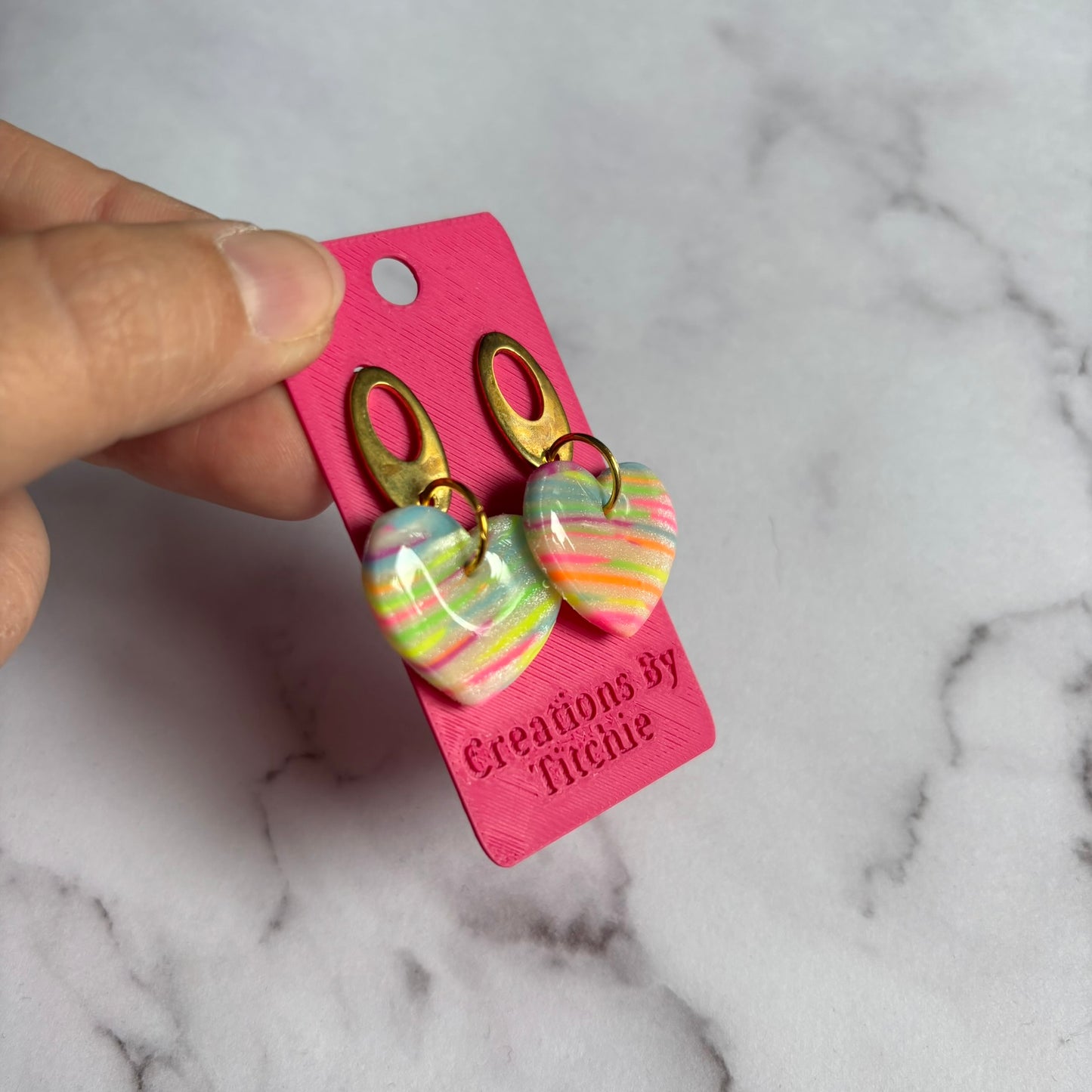 Heart Clay Earrings