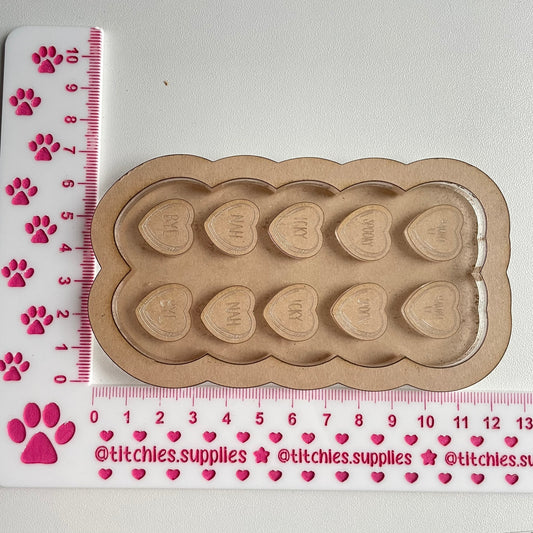 Conversation Hearts Palette Mould