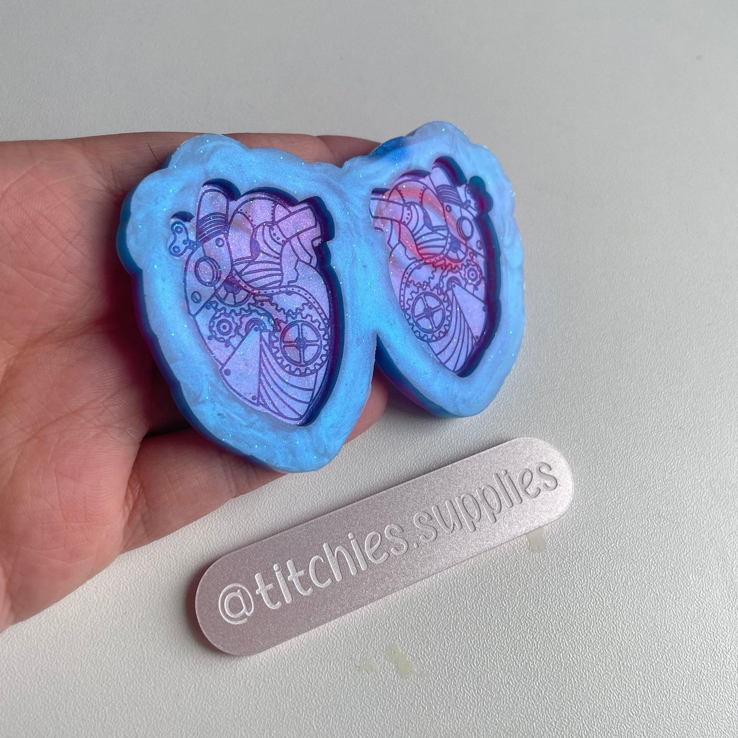 Steampunk Heart Earring Mould