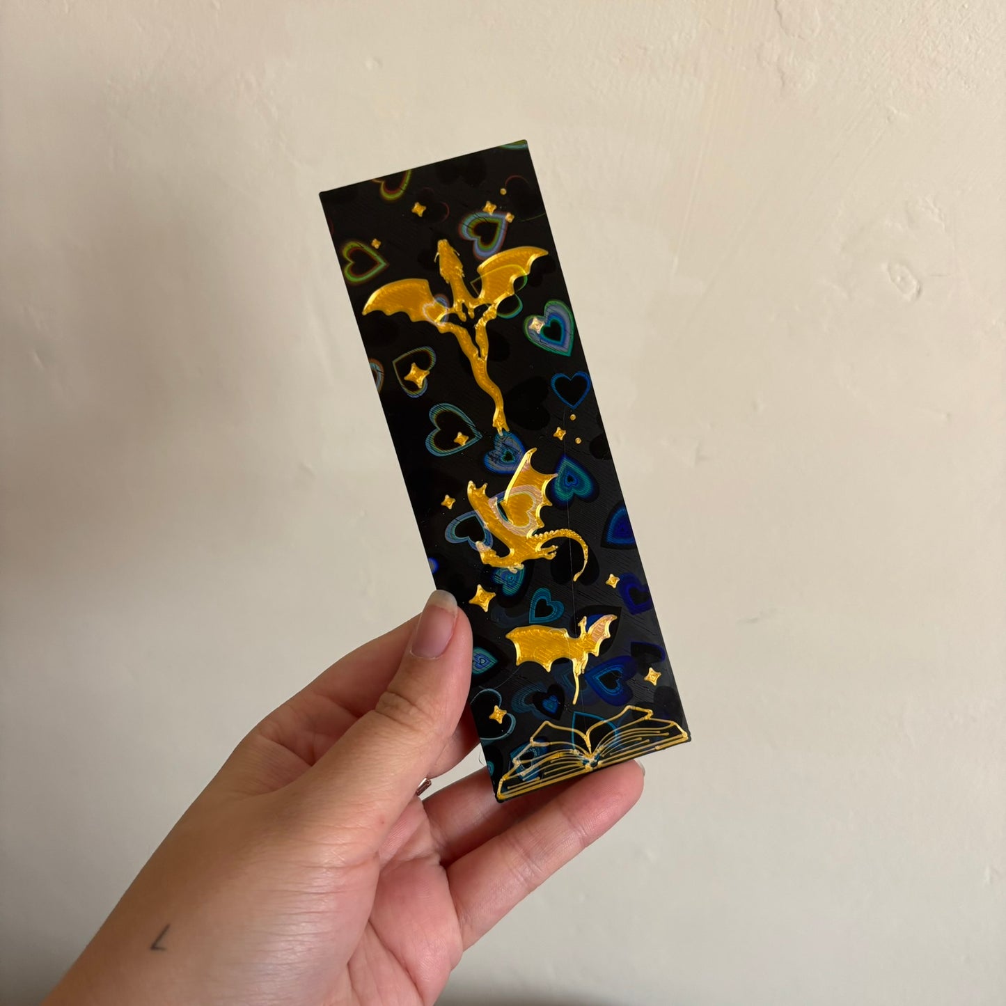 Holographic Golden Dragon Bookmark
