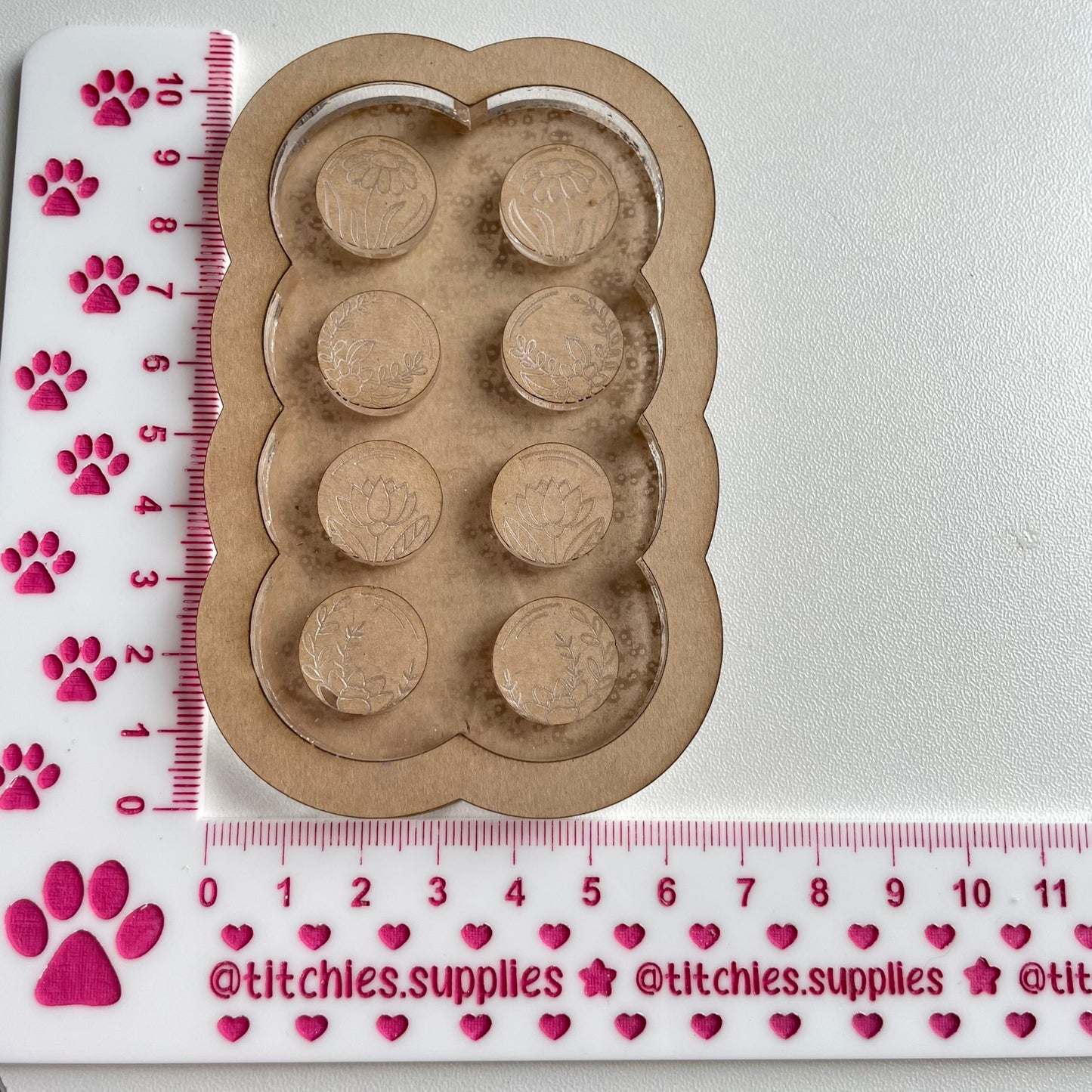 Mixed Flower Studs 4 Stud Mould