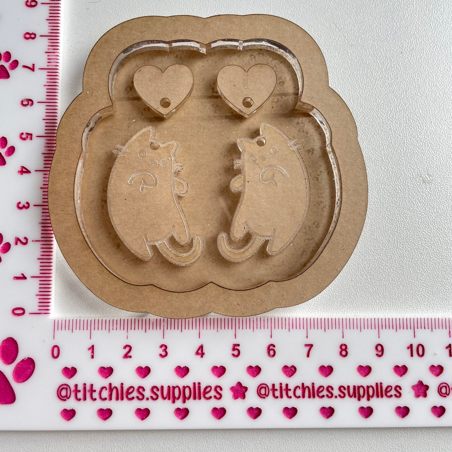 Heart Cat Earring Mould