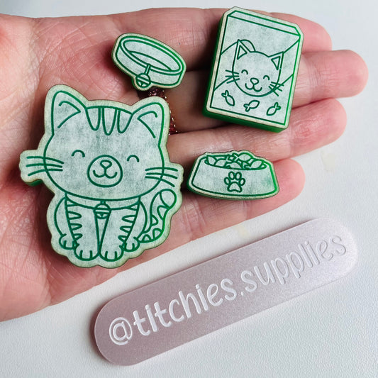 Cat Pet Set Cab Mould, 5mm Thick