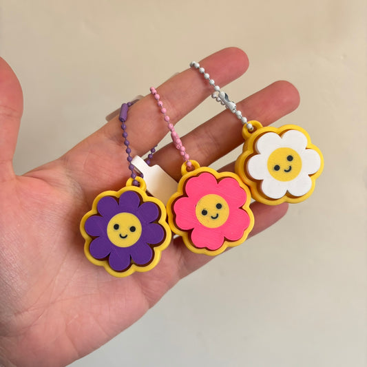 3D Printed Flower Clicker Keyring