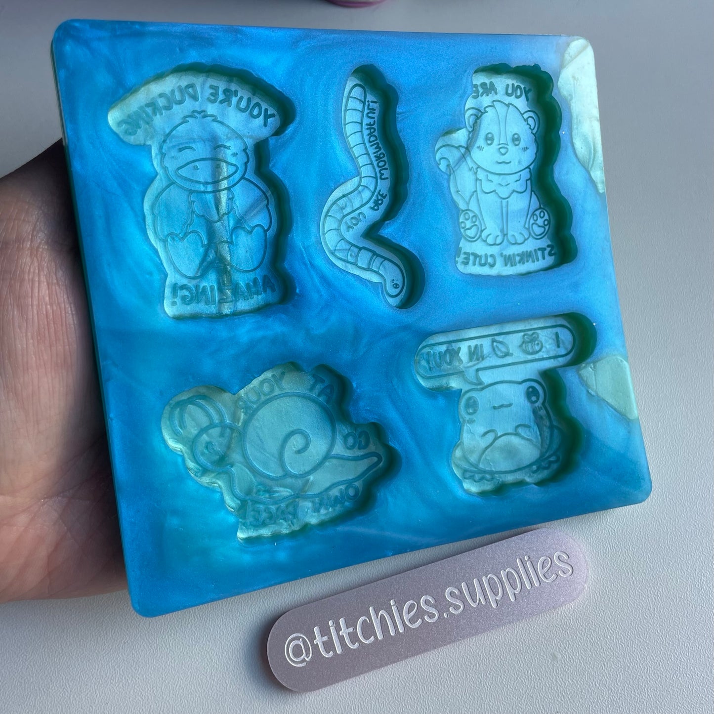 Cute Quote Animals Mould, 5mm Thick