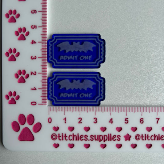 Admit One Bat Ticket Earring Mould
