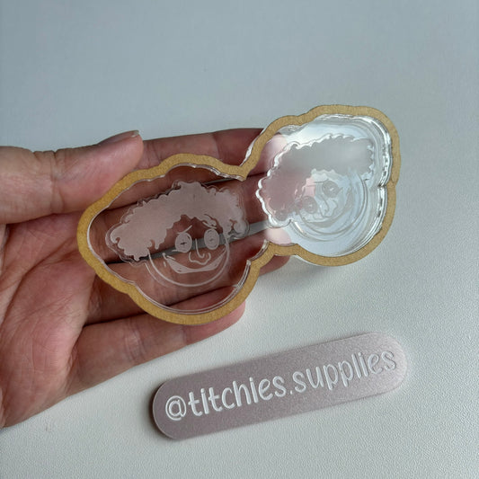 Button Face Earring Mould