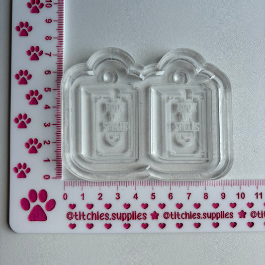 Book of Spells Earring Mould