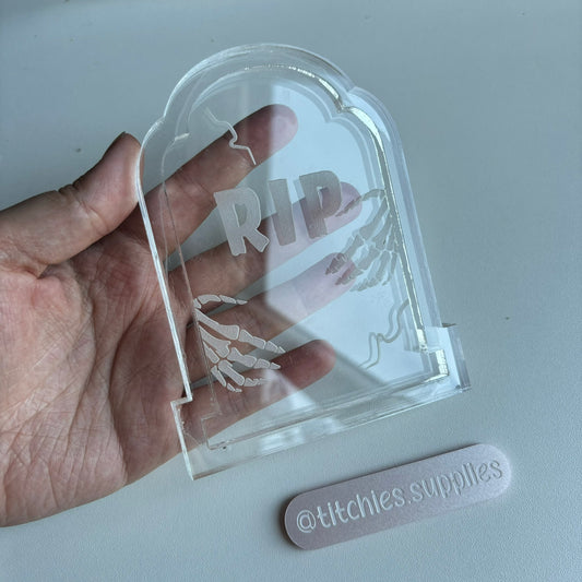RIP Tombstone Trinket Tray Mould, 10mm Thick
