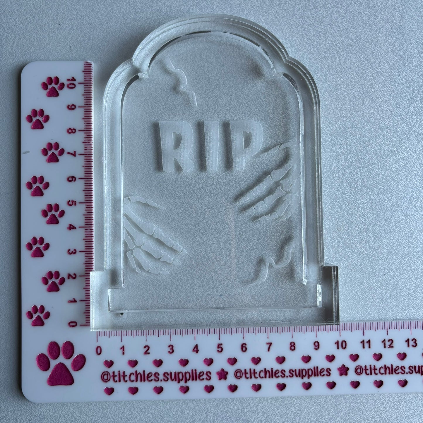 RIP Tombstone Trinket Tray Mould, 10mm Thick