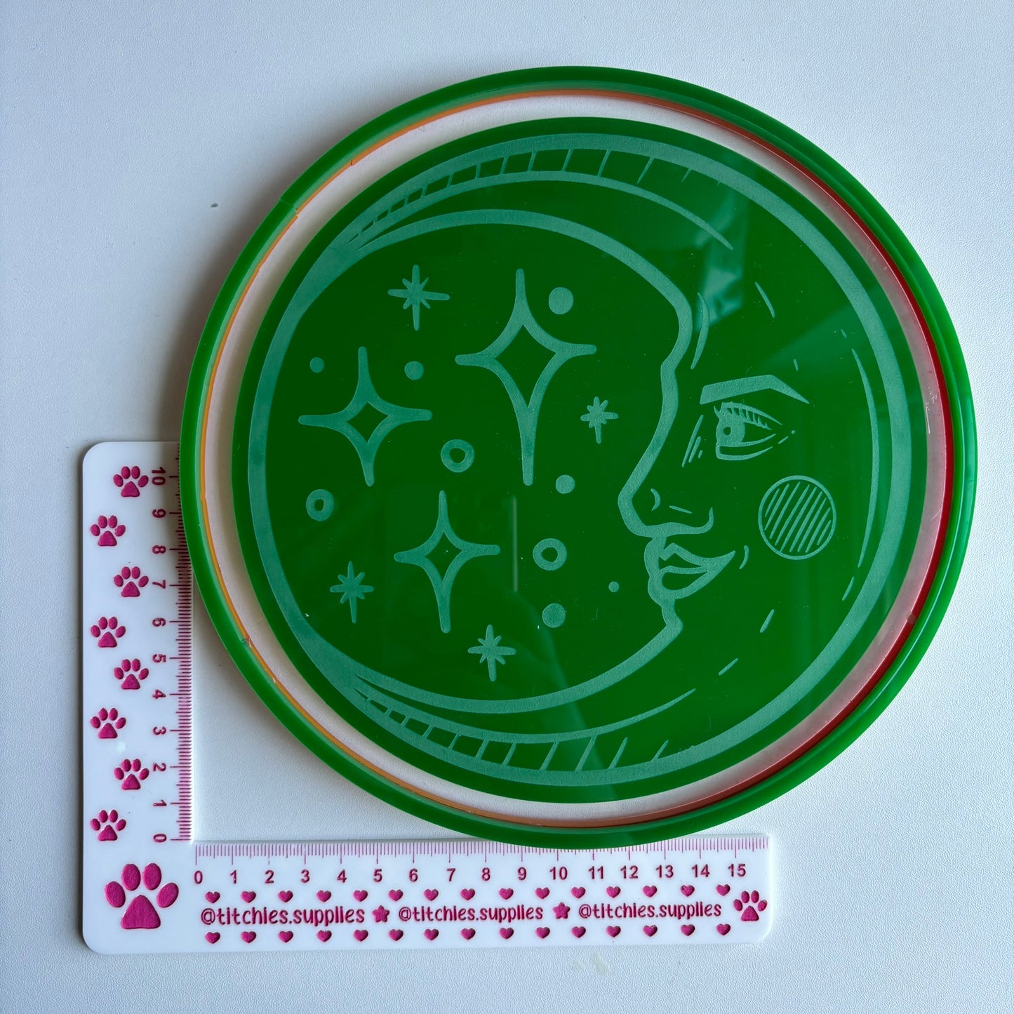 Moon Wall Hanging Plaque Mould, 5mm Thick