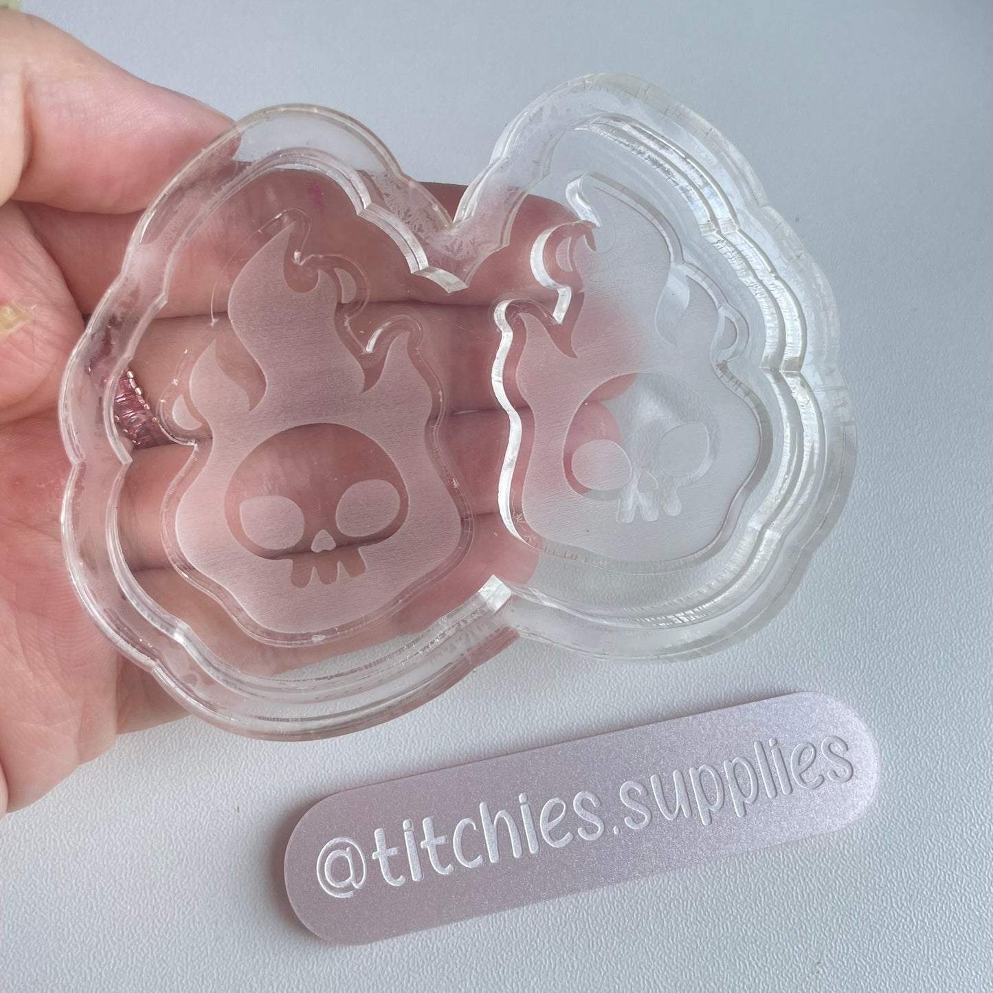 Flaming Skull Earring Mould