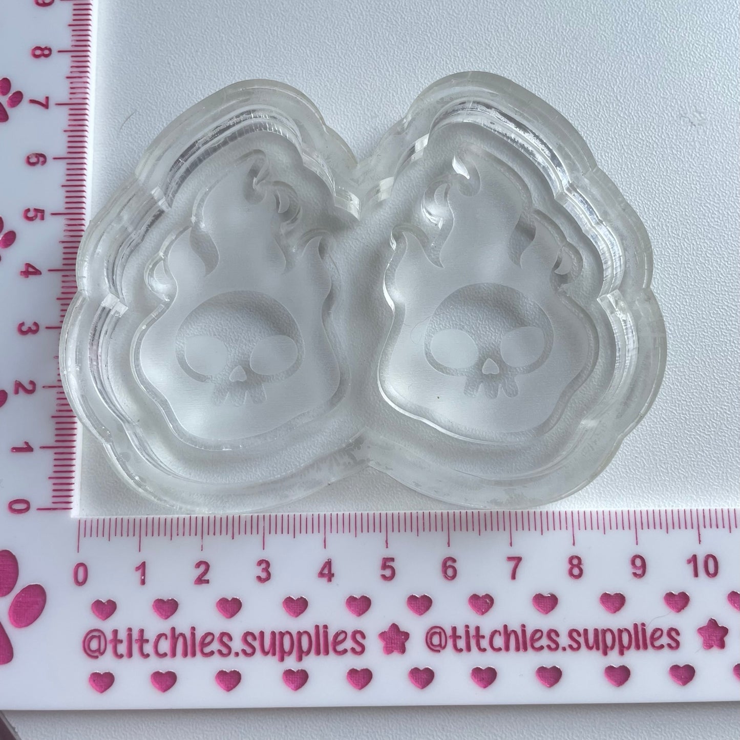 Flaming Skull Earring Mould