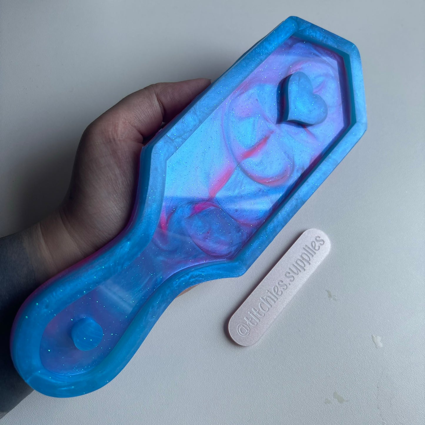 Large Single Heart Paddle Mould