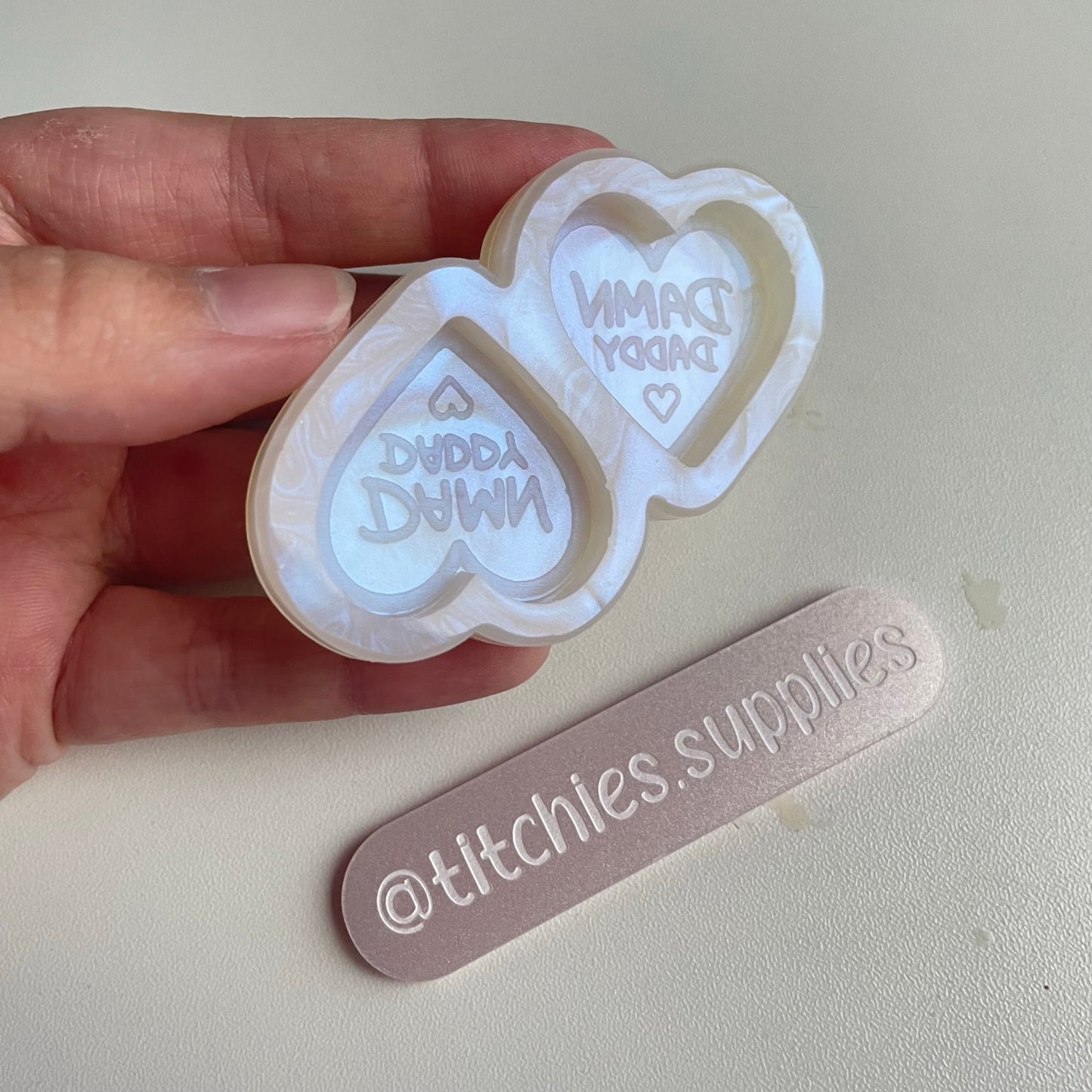 Damn Daddy Heart Earring Mould