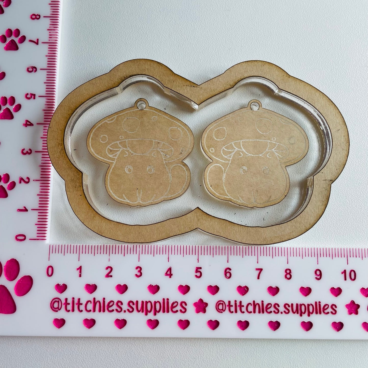 Cat in a Toadstool Hat Earring Mould