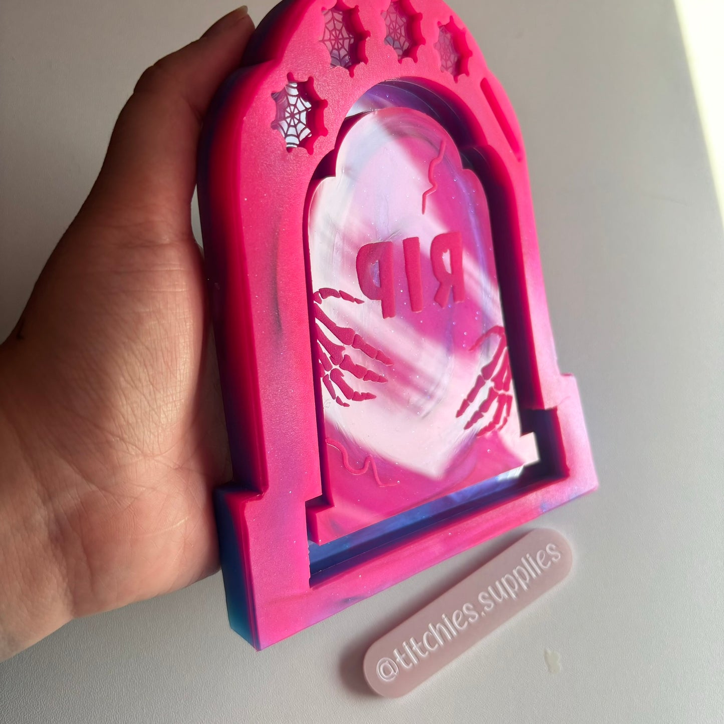 RIP Tombstone Trinket Tray Mould, 10mm Thick