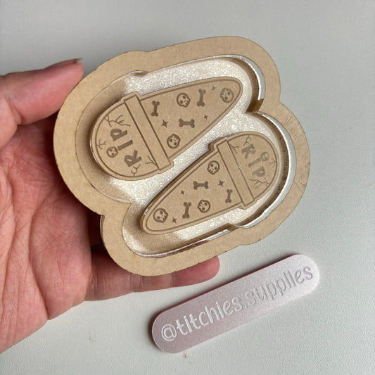 RIP Tear Drop Hair Clip/Barrette Mould