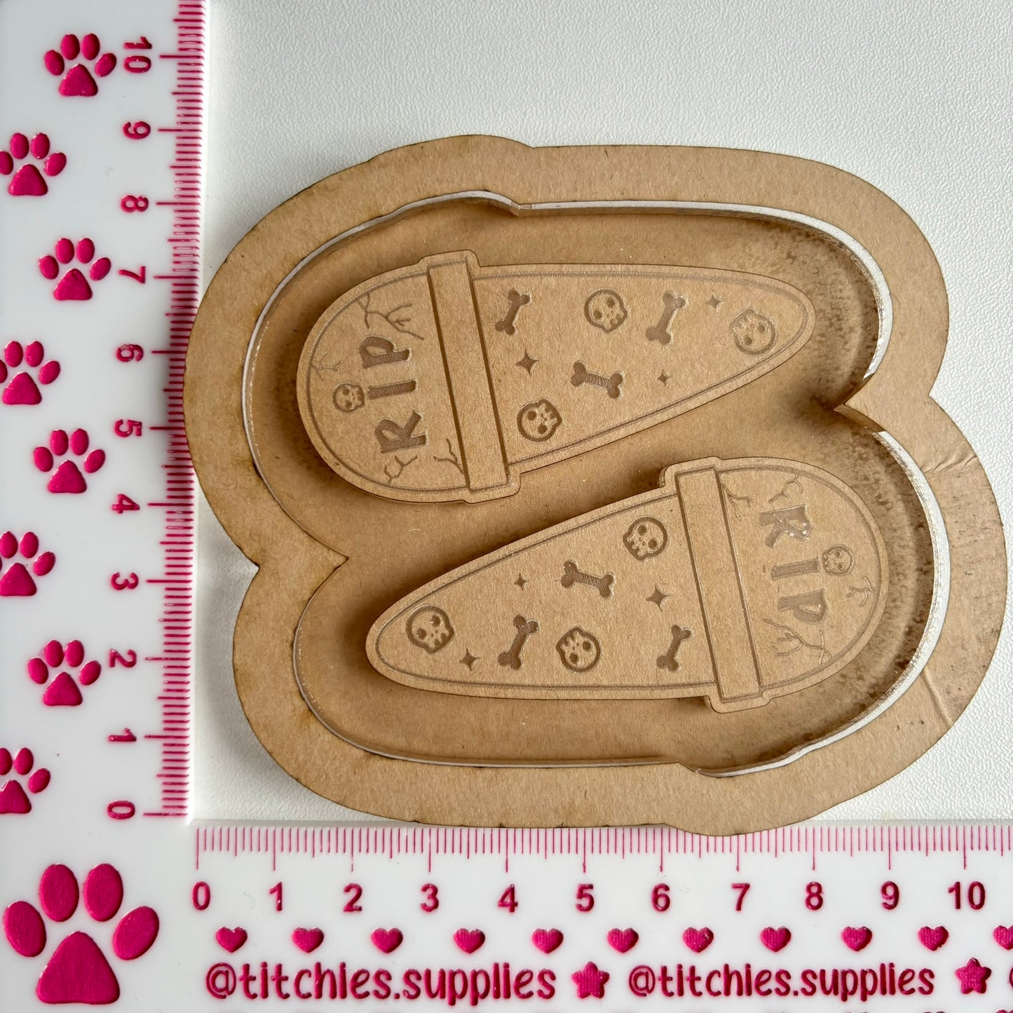 RIP Tear Drop Hair Clip/Barrette Mould