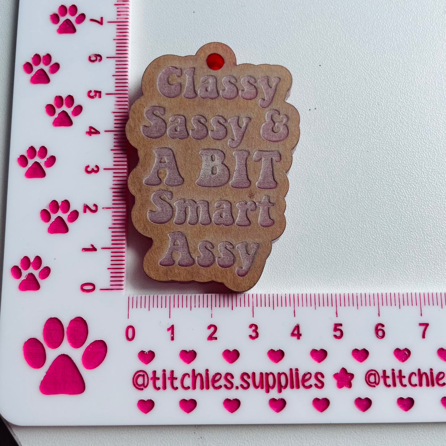 Classy Sassy Keyring Mould, 6mm thick