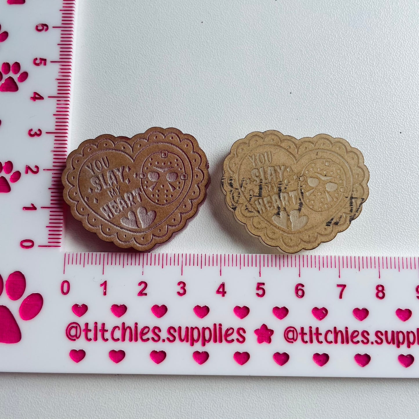 You Slay My Heart Earring Mould, 6mm Thick