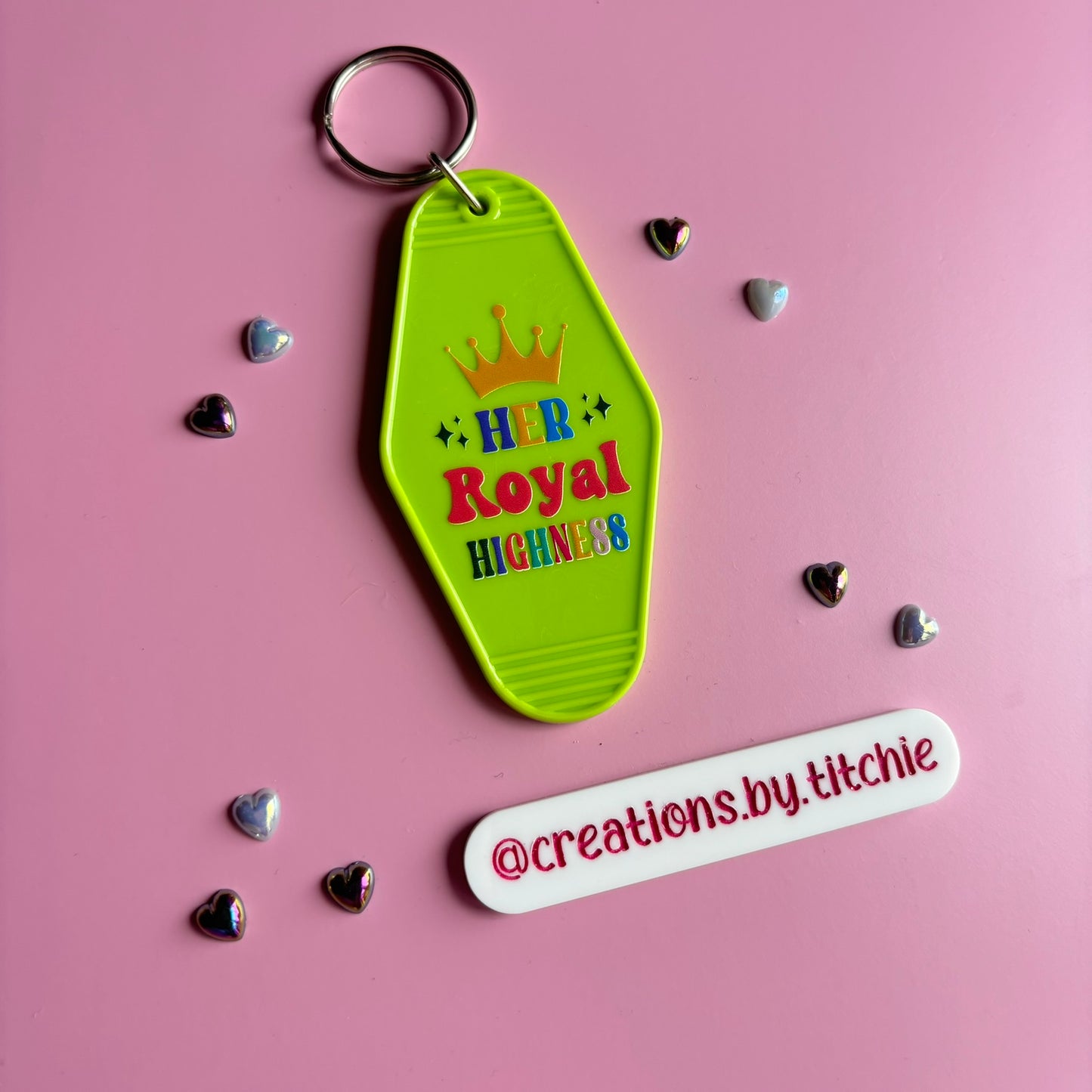 Motel Keyring - Green "Her Royal Highness"