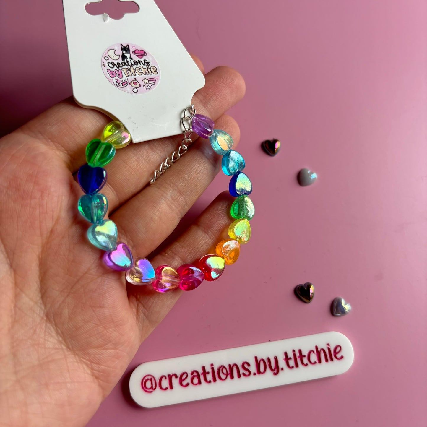 Bracelet - Small Rainbow Heart