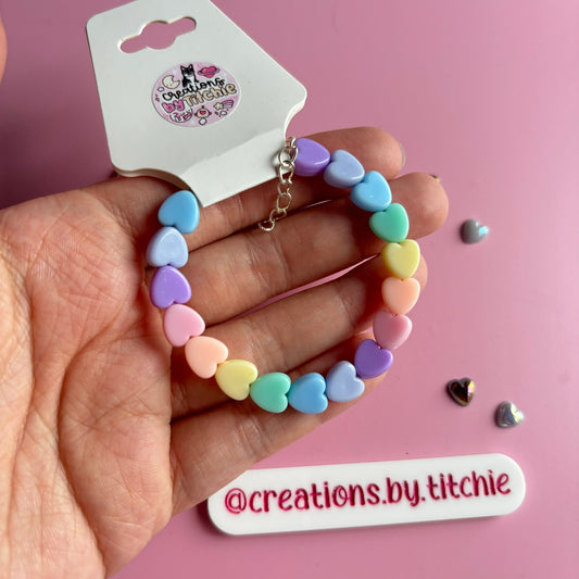 Bracelet - Pastel Hearts