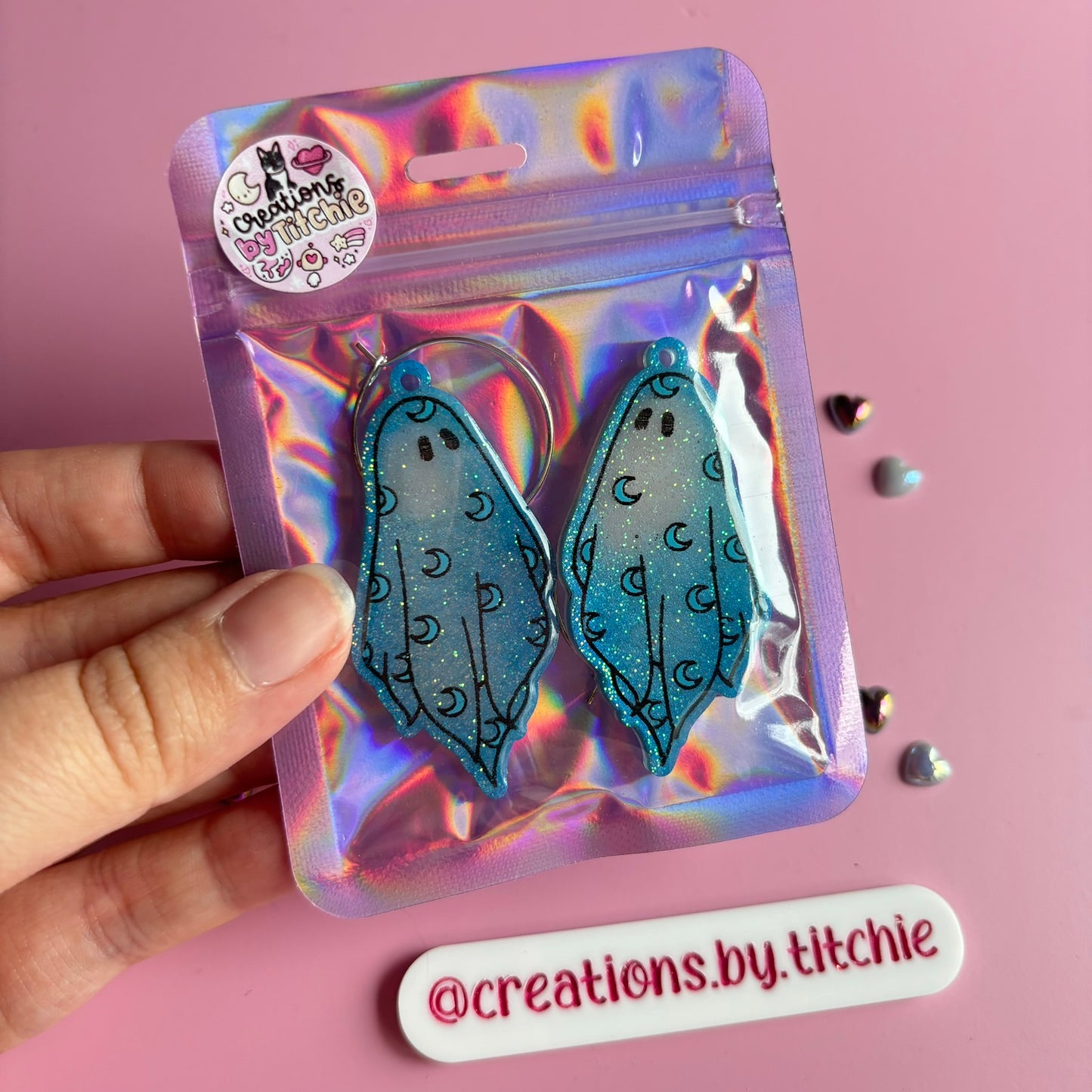 Blue Moon Ghosties Earrings