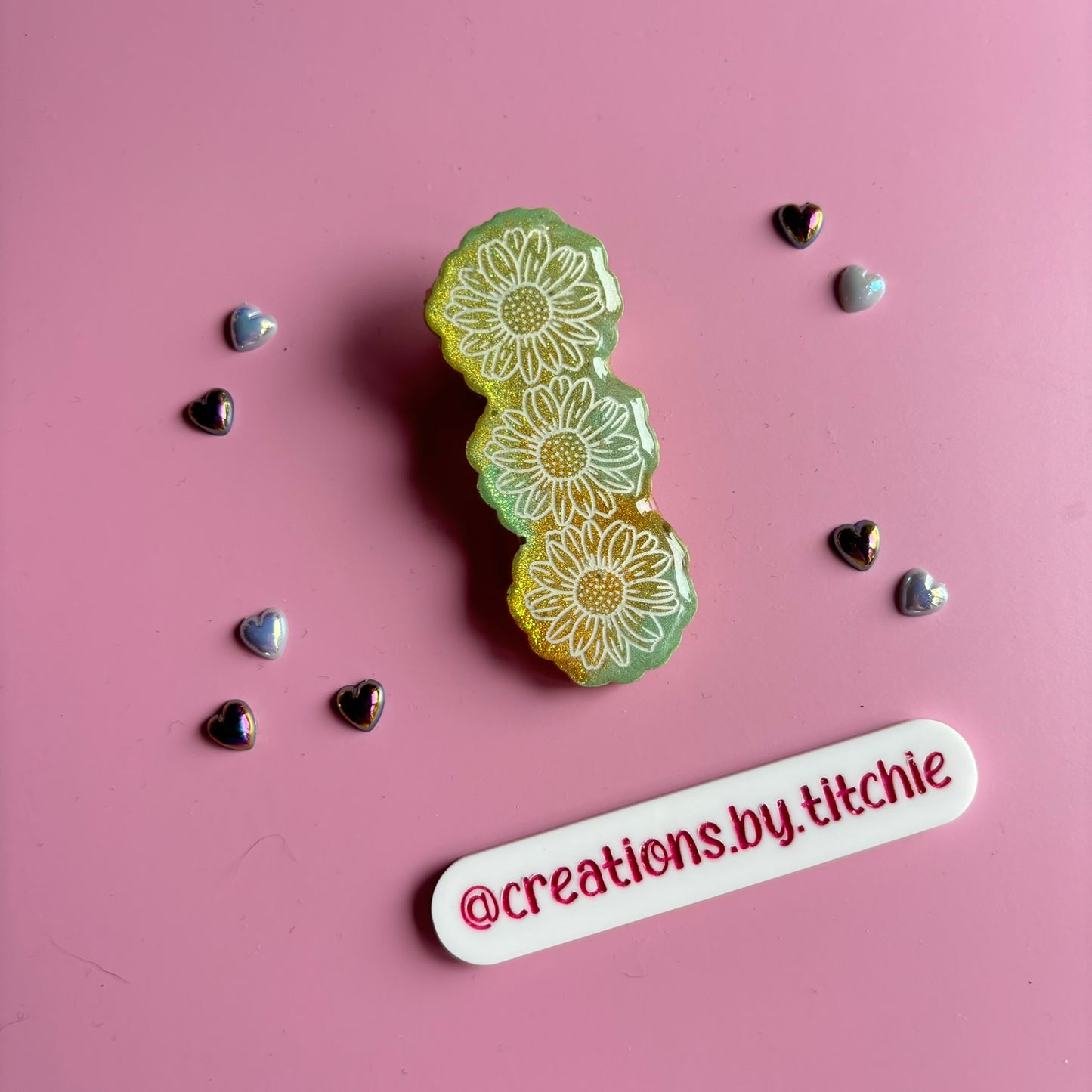 Hair Clip - Wildflower Sunflower Trio