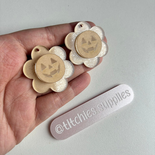 2 Layer Flower Pumpkin Earring Mould