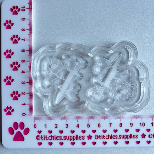 Heart and Blade Earring Mould