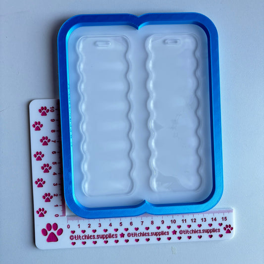 15cm Duo Bookmark Mould - Wiggly Edges
