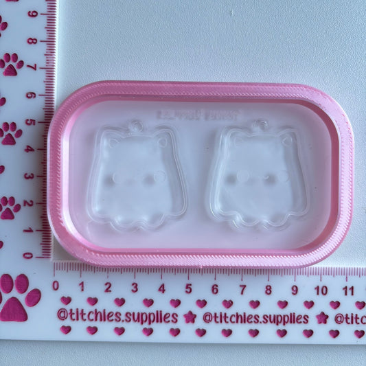 Cute Cat Ghost Earring Mould