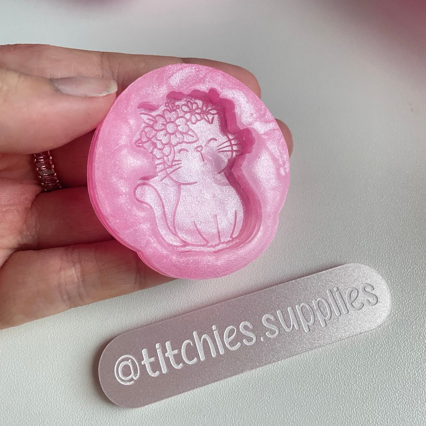 Floral Cat Mould, 5mm Thick