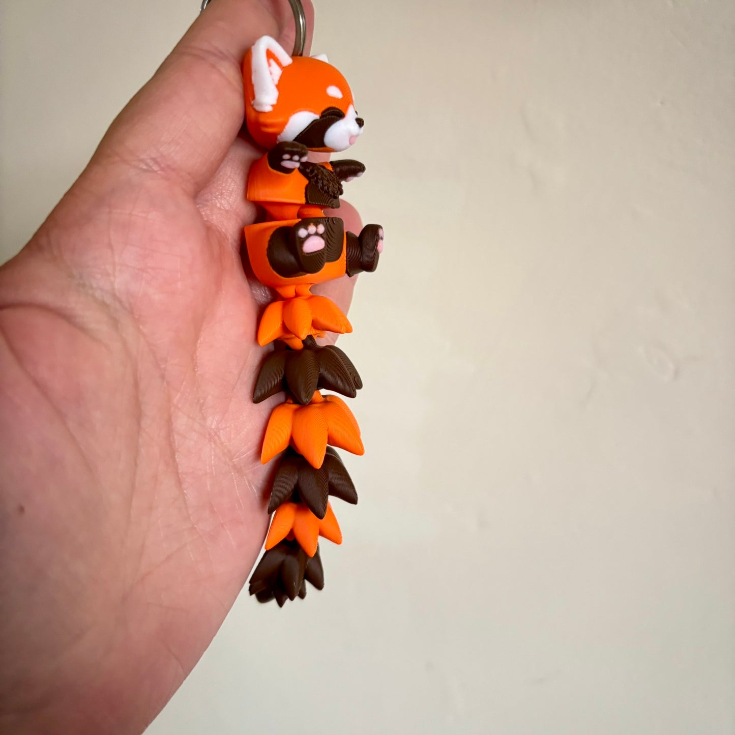 Red Panda Fluffy Tails Keyring