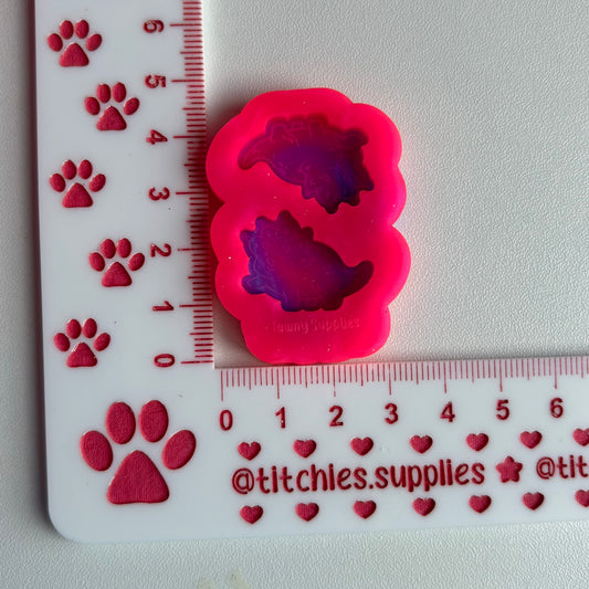 Tiny Triceratops Stud Mould