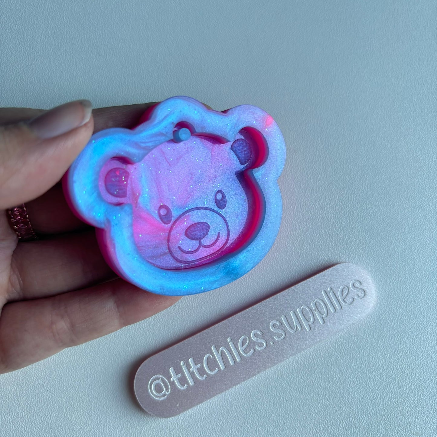 Predomed Bear Studs and Keyring Mould